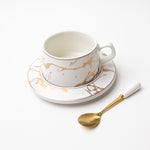 'Ivanna' teacup & saucer with spoon [Cream]