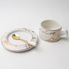 'Ivanna' teacup & saucer with spoon [Cream]
