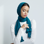 Teal Chiffon Hijab