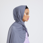 Organic Bamboo Jersey Hijab - Dark Grey