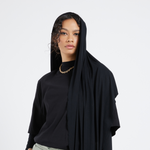 Organic Bamboo Jersey Hijab - Black
