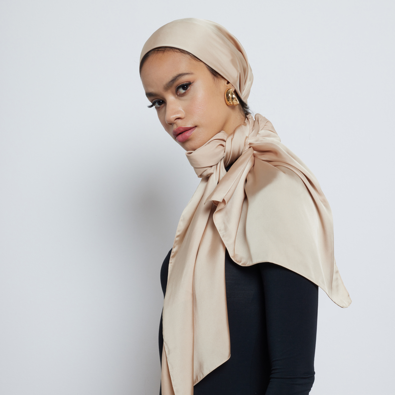 Gold Satin Hijab