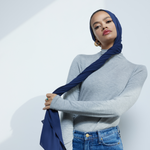 Navy Chiffon Hijab