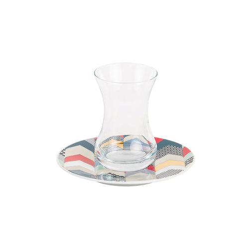 Gift Set of 6 'Layalee' Istikanah Teacup & Saucer