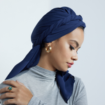 Navy Chiffon Hijab