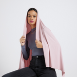 Organic Bamboo Jersey Hijab - Crepe Pink