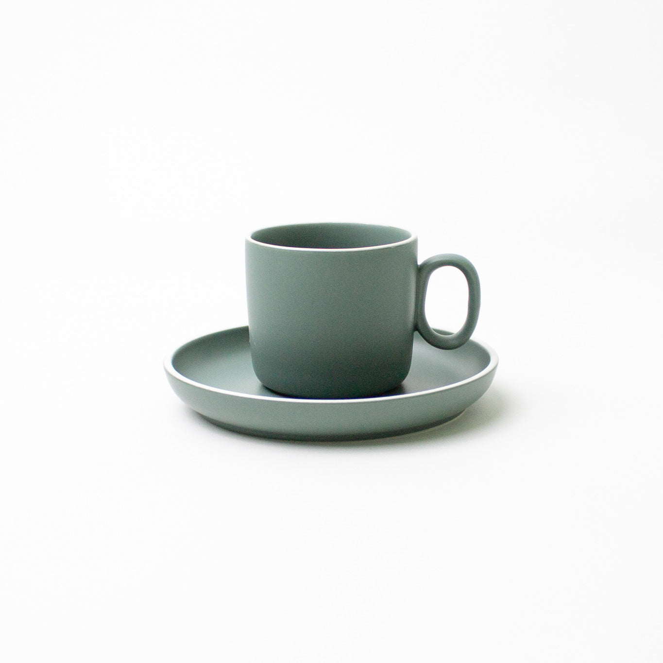 Selene Coffee Cup & Saucer Mug [Green]