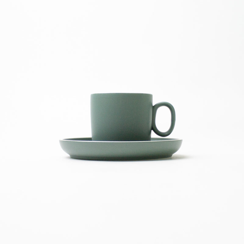 Selene Coffee Cup & Saucer Mug [Green]