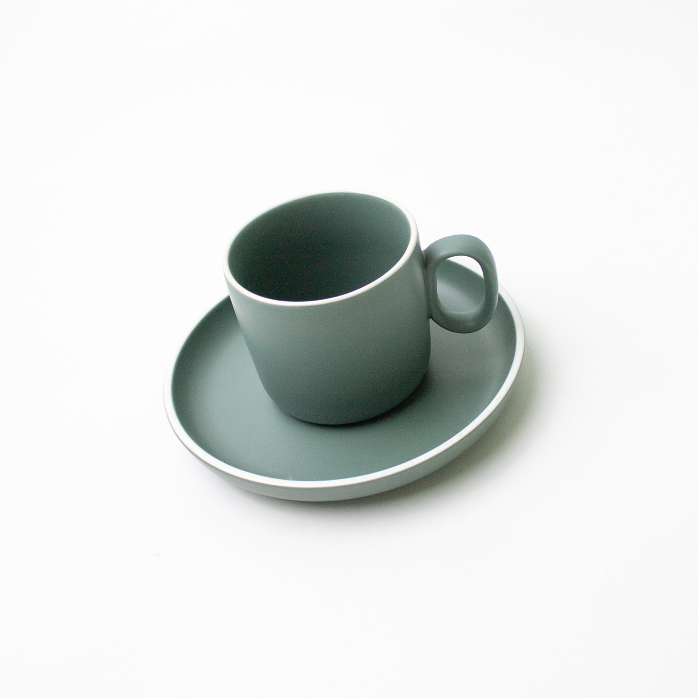 Selene Coffee Cup & Saucer Mug [Green]