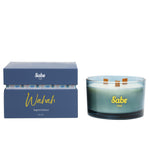 Wahah Wood Wick Candle, Bergamot & Patchouli, 520g