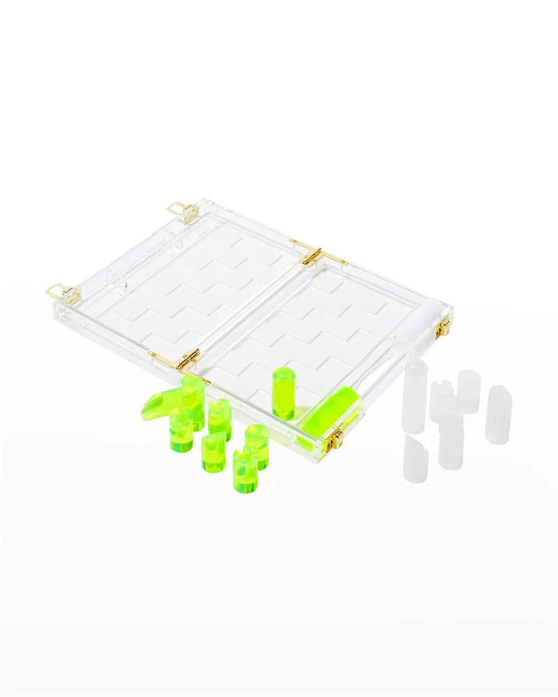 Mini Lucite Chess & Checkers Set