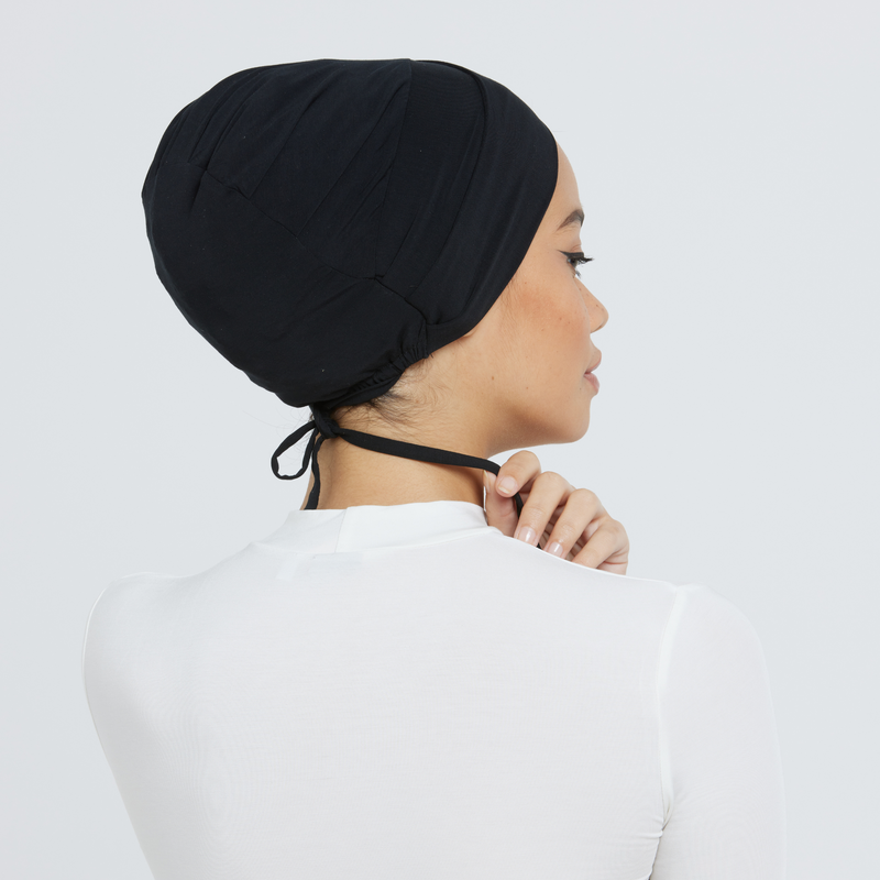Adjustable Organic Bamboo Underscarf - Black