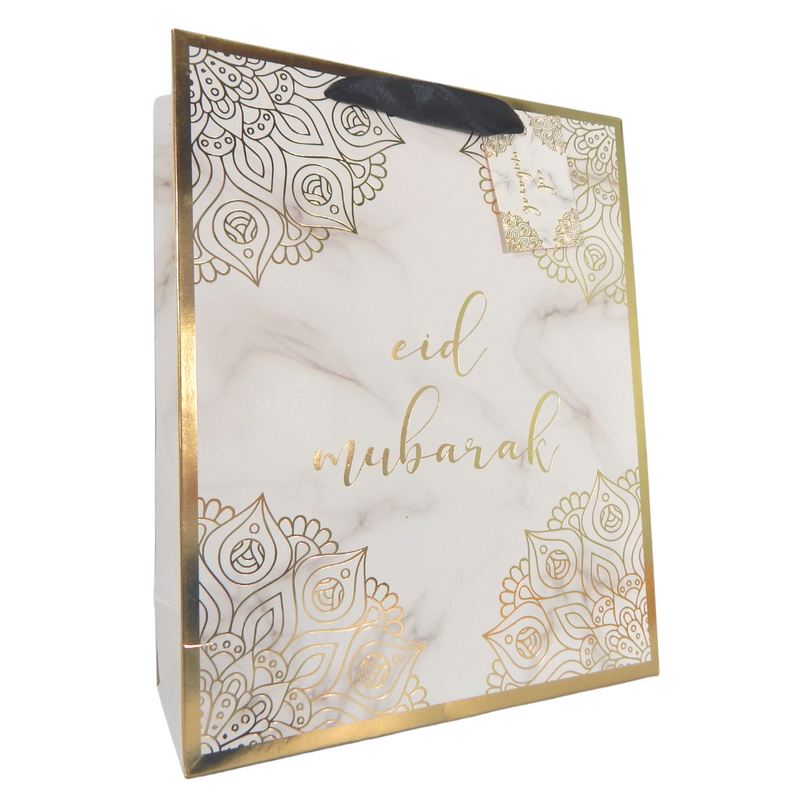 Eid Mubarak Gift Bag - Marble & Gold