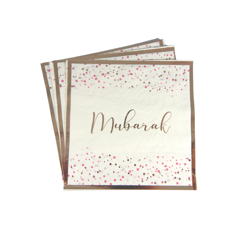 Mubarak Confetti Party Napkins - 20 pack