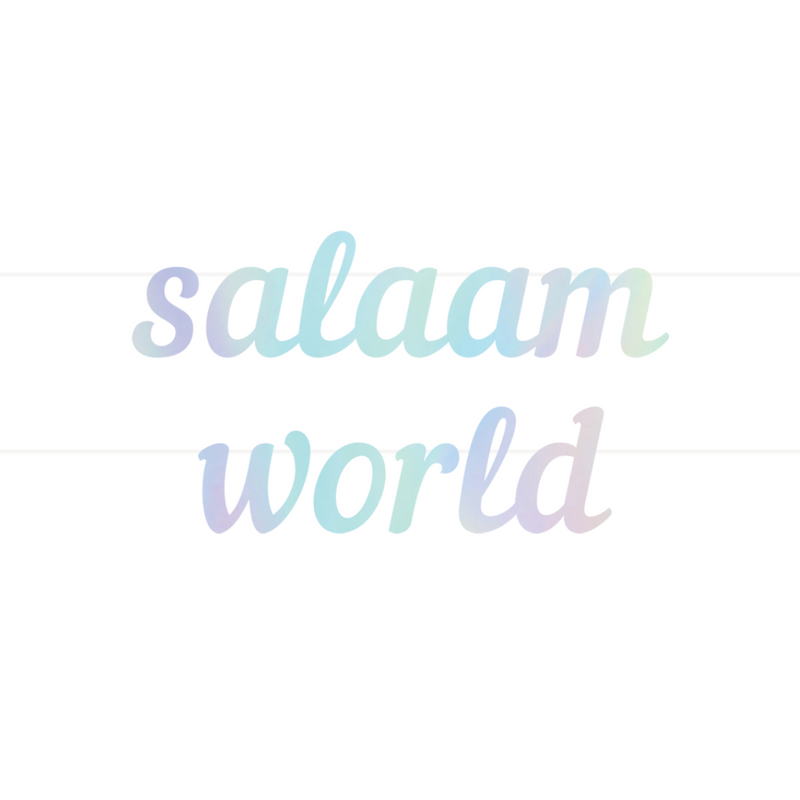 Salaam World Letter Banner - Iridescent