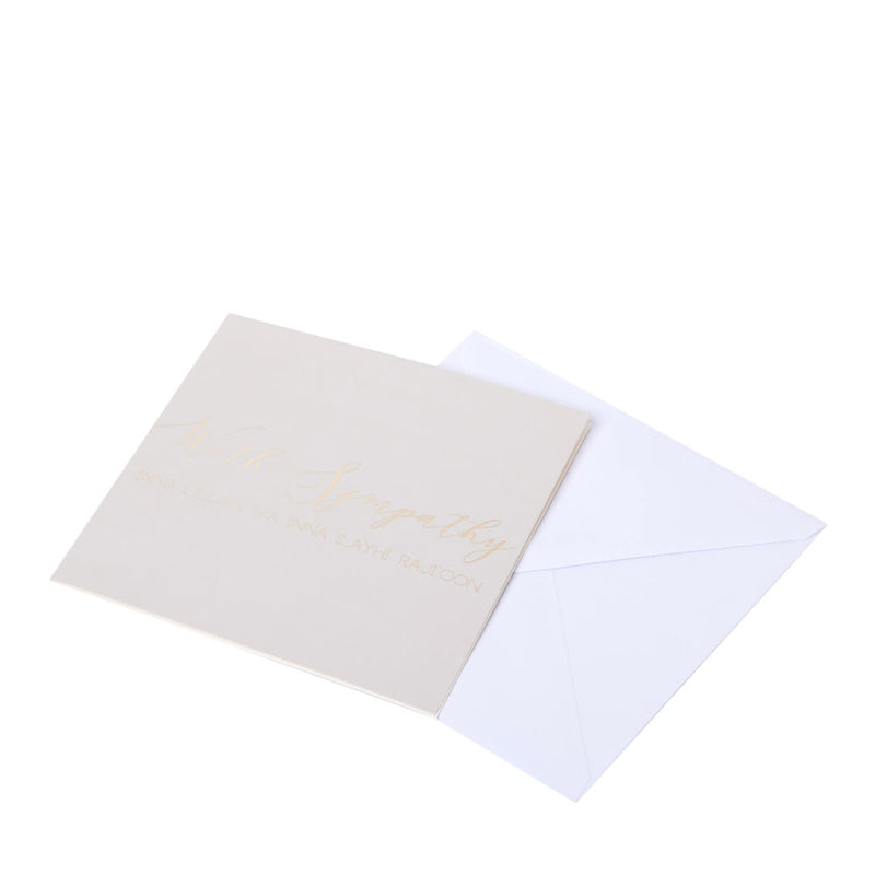 Luxury Foiled Greeting Card - Sympathy